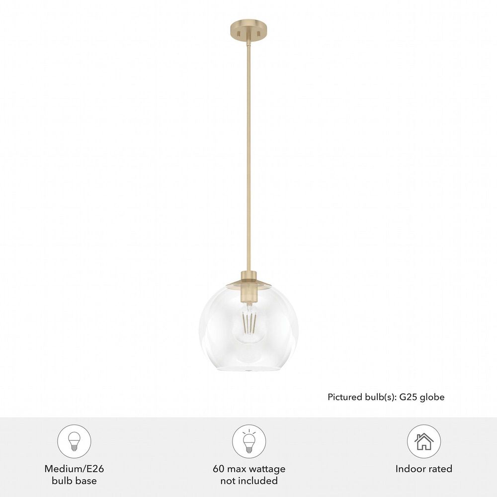 Hunter Xidane 1-Light Medium Pendant in Brushed Nickel, , large