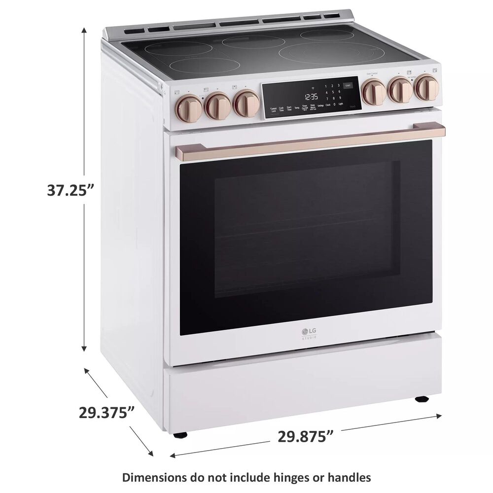 LG Studio 30&quot; Smart Slide-in Electric Range with  Air Fry and Convection in Essence White, , large
