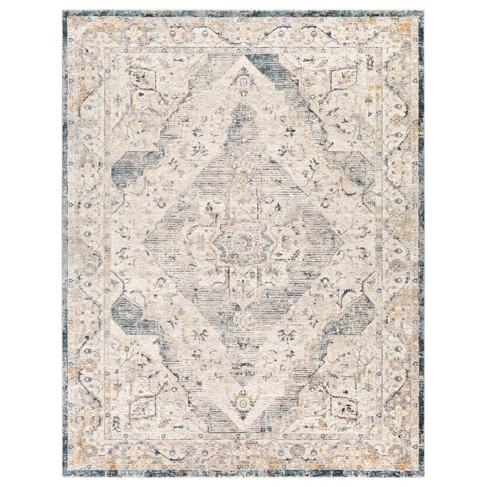 Surya Cardiff CDF-2303 Medium Gray, Light Blue, Mustard and Dark Blue 12&#39; x 15&#39; Area Rug, , large