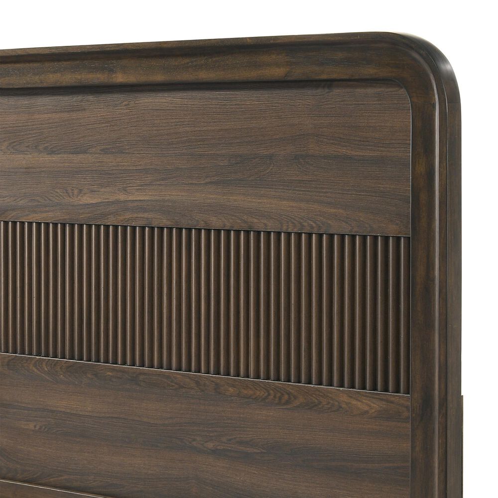 Crown Mark Kinkaid Queen Bed with Two Nightstands in Brown, , large