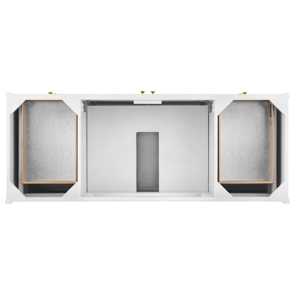 James Martin Vanities Chicago 60" Single Bathroom Vanity in Glossy White with 3 cm Eternal Jasmine Pearl Quartz Top, Rectangular Sink and FreePower Wireless Charger, , large