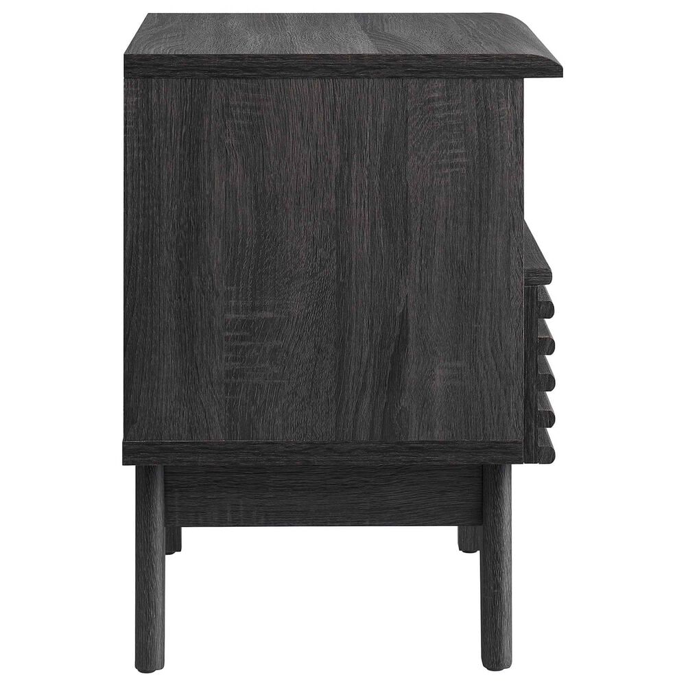 Modway Render 1 Drawer and Shelf Nightstand in Charcoal, , large