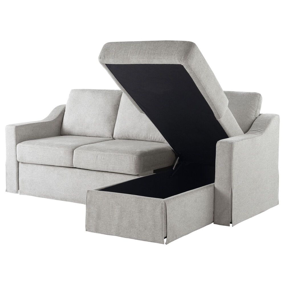 Lifestyle Solutions Haddington Stationary Convertible Sofa with Chaise in Linen, , large