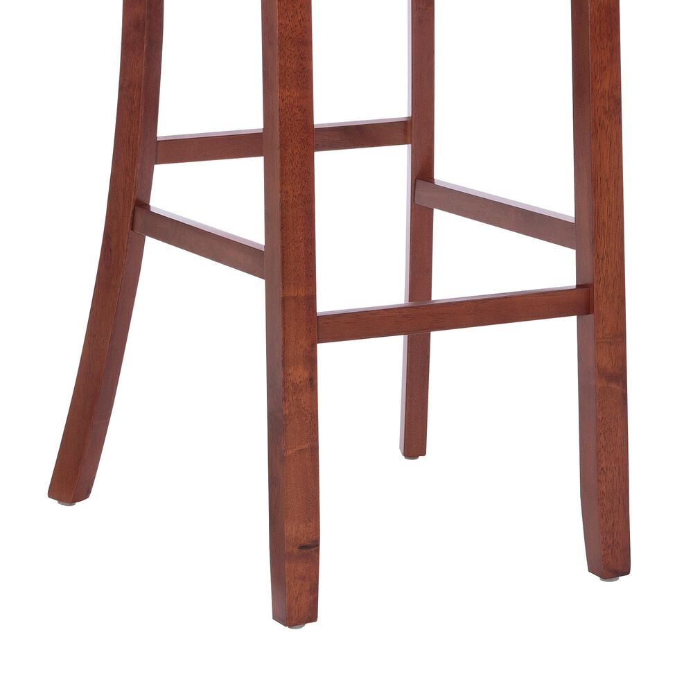 Linon Home Decor Torino Craftsman Bar Stool in Dark Cherry, , large