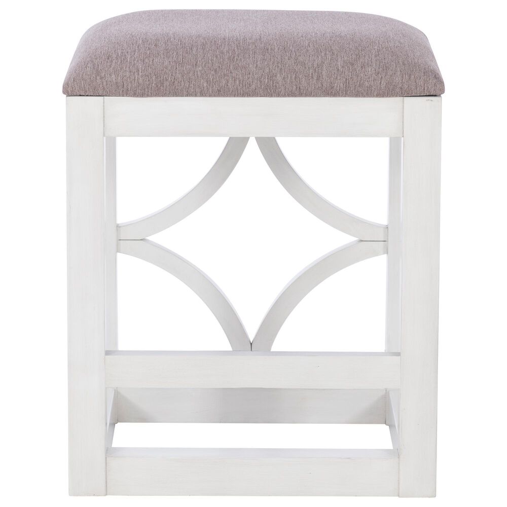 Linon Home Decor Westlee 5-Piece Rectangular Nesting Consoles and Stool Set in White and Light Brown, , large
