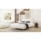 Jennifer Taylor Home Roman Queen Platform Bed with Ivory White Upholstered in Natural Whitewashed, , large