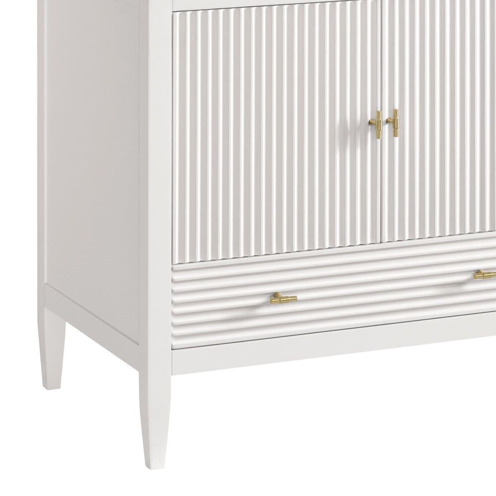 James Martin Vanities Myrrin 36&quot; Vanity in Bright White with 3 cm Lime Delight Quartz Top, , large