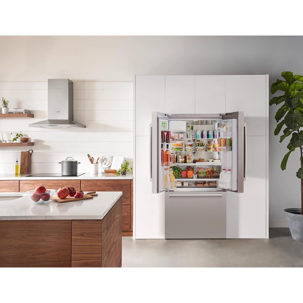 Bosch 500 Series 21.6 Cu. Ft. French Door Bottom Mount Refrigerator in Stainless Steel, , large