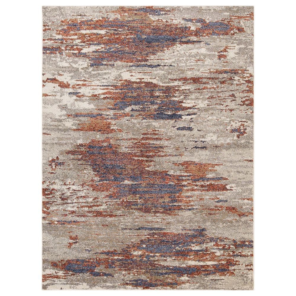 Amer Rugs Jordan 2"7" x 10" Beige Rust Runner, , large