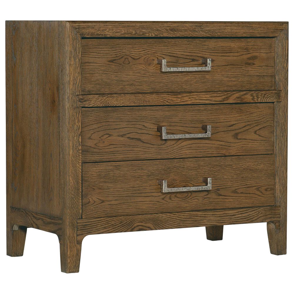 Hooker Furniture Chapman 3-Drawer Nightstand in Warm Brown, , large