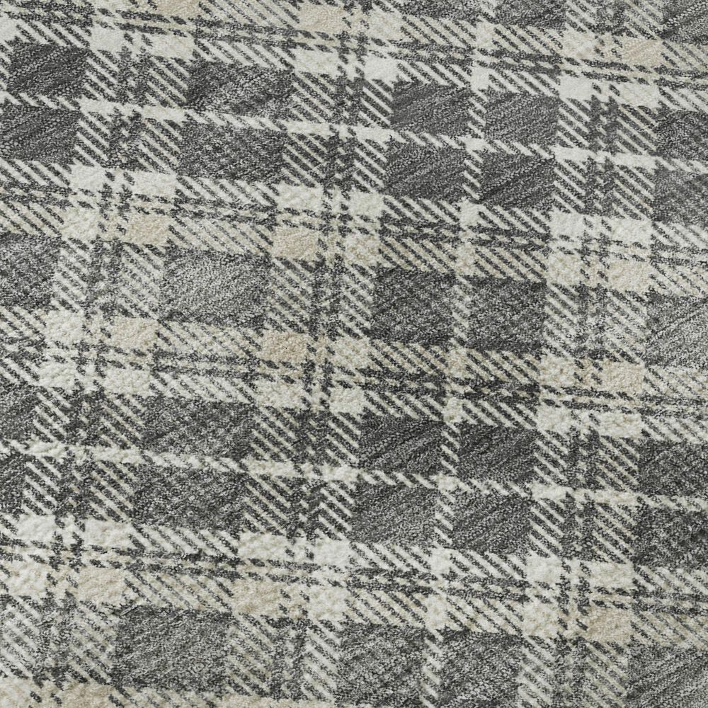 Dalyn Rug Company Soft Essentials Plaid Gray 10' x 14' Indoor/Outdoor Area Rug, , large