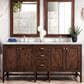 James Martin Vanities Addison 72" Double Bathroom Vanity in Mid Century Acacia with 3 cm Ethereal Noctis Quartz Top and Rectangular Sinks, , large