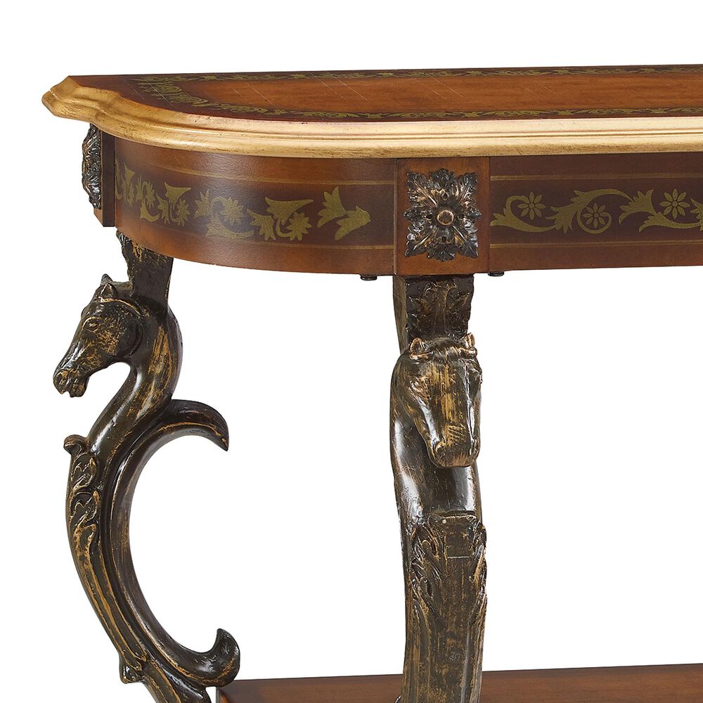 Linon Home Decor Flicka Console Table in Brown, , large