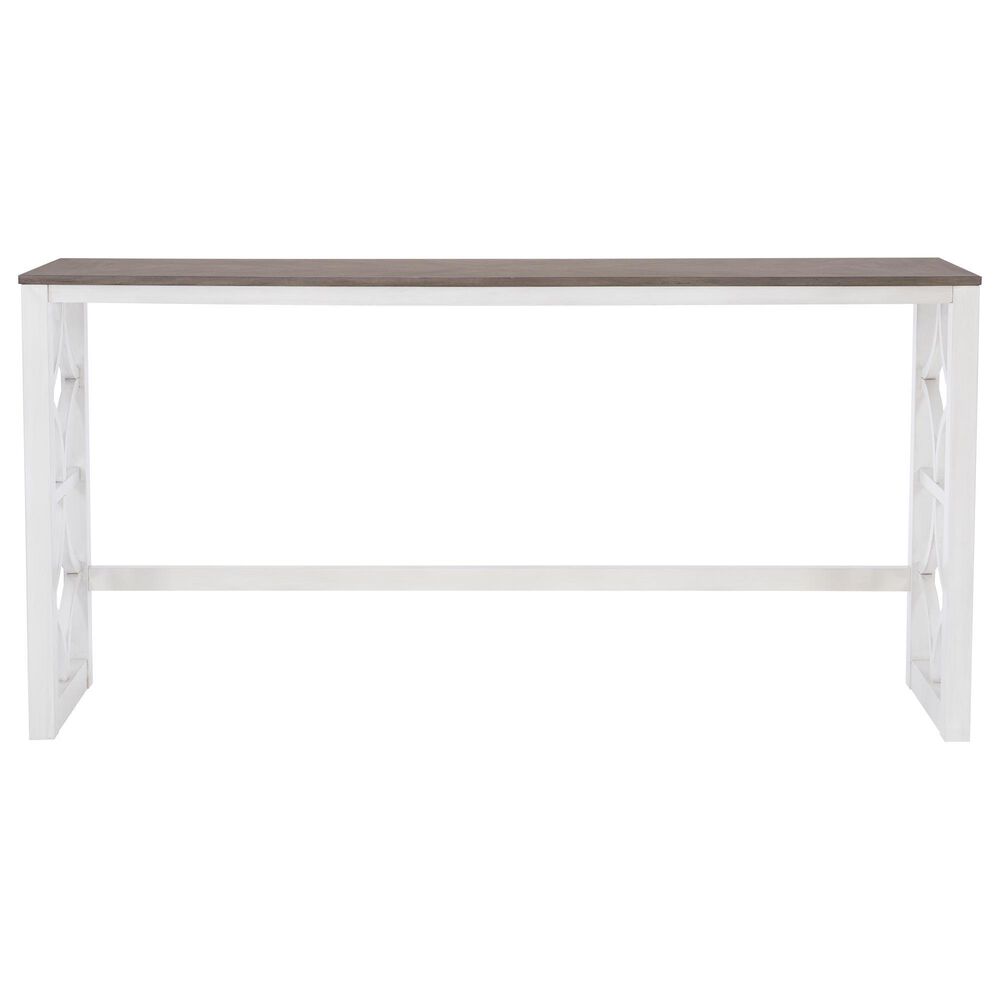 Linon Home Decor Westlee 5-Piece Rectangular Nesting Consoles and Stool Set in White and Light Brown, , large