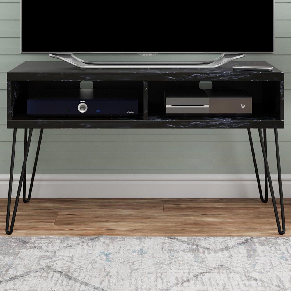 Novogratz Athena TV Stand in Black Marble, , large