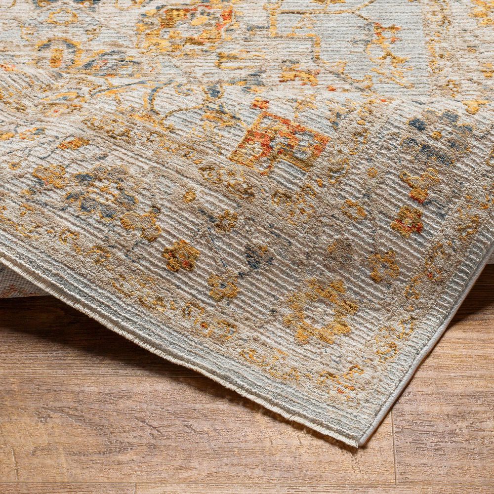 Surya Reina Light Gray, Cream, Denim, Mustard, Rust, Olive and Light Brown 6&#39;7&quot; x 9&#39;6&quot; Area Rug, , large