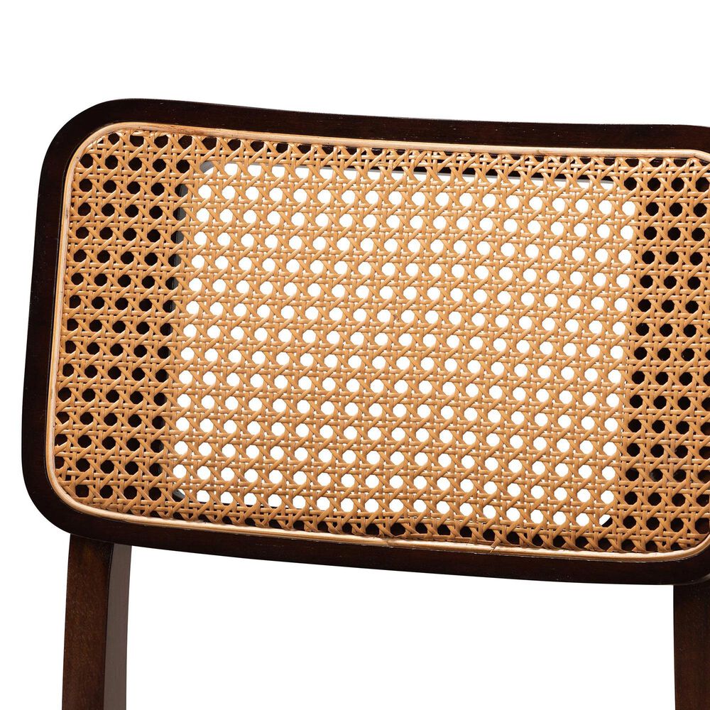 Baxton Studio Dannon Side Chair in Walnut Brown and Light Brown (Set of 2), , large