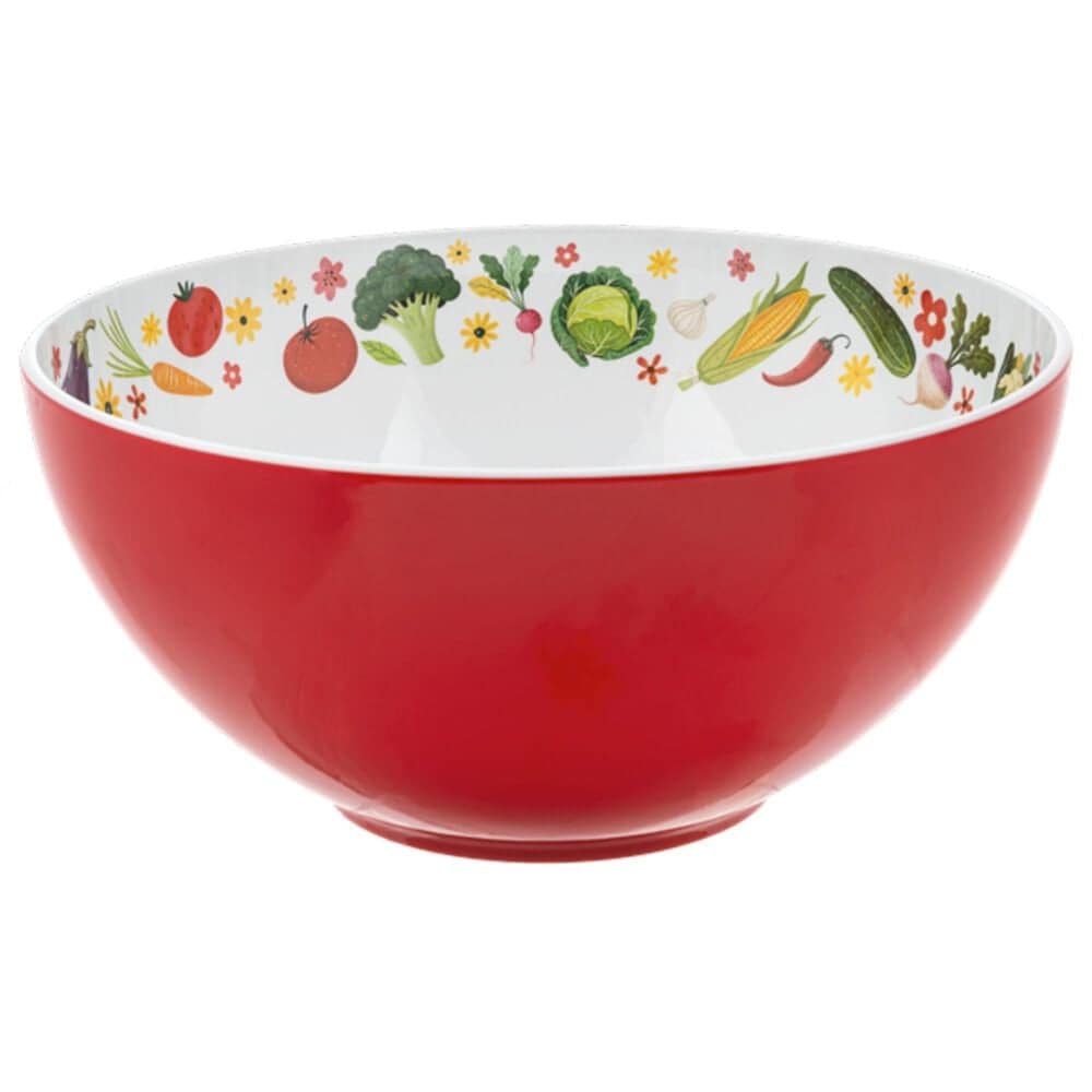 Ganz Garden of Goodness Vegetable Serving Bowl in Red, , large