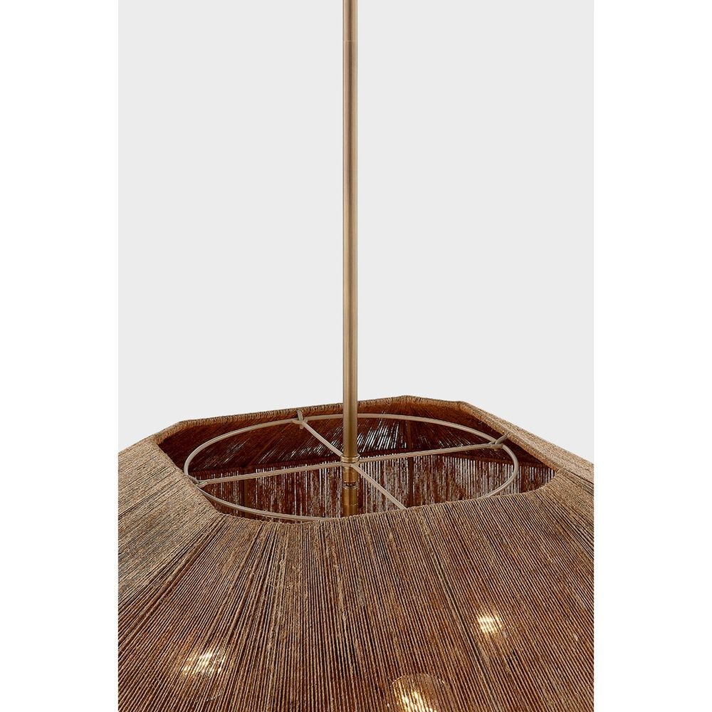 Troy Lighting Laken 36" 4-Light Chandelier in Patina Brass, , large