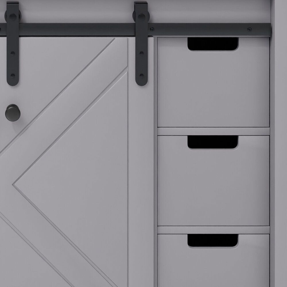 Lexora Home Marsyas 48" Single Bathroom Vanity in Dark Grey with White Carrara Marble Top and Rectangular Sink, , large