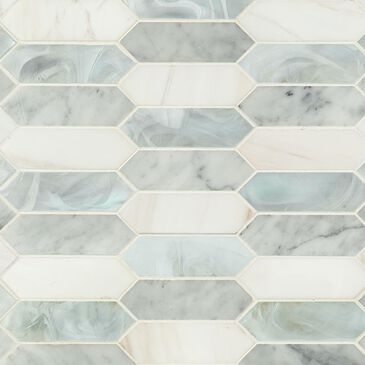 MS International Cienega Springs Textured Picket 10" x 14" Glass and Stone Mosaic Sheet, , large