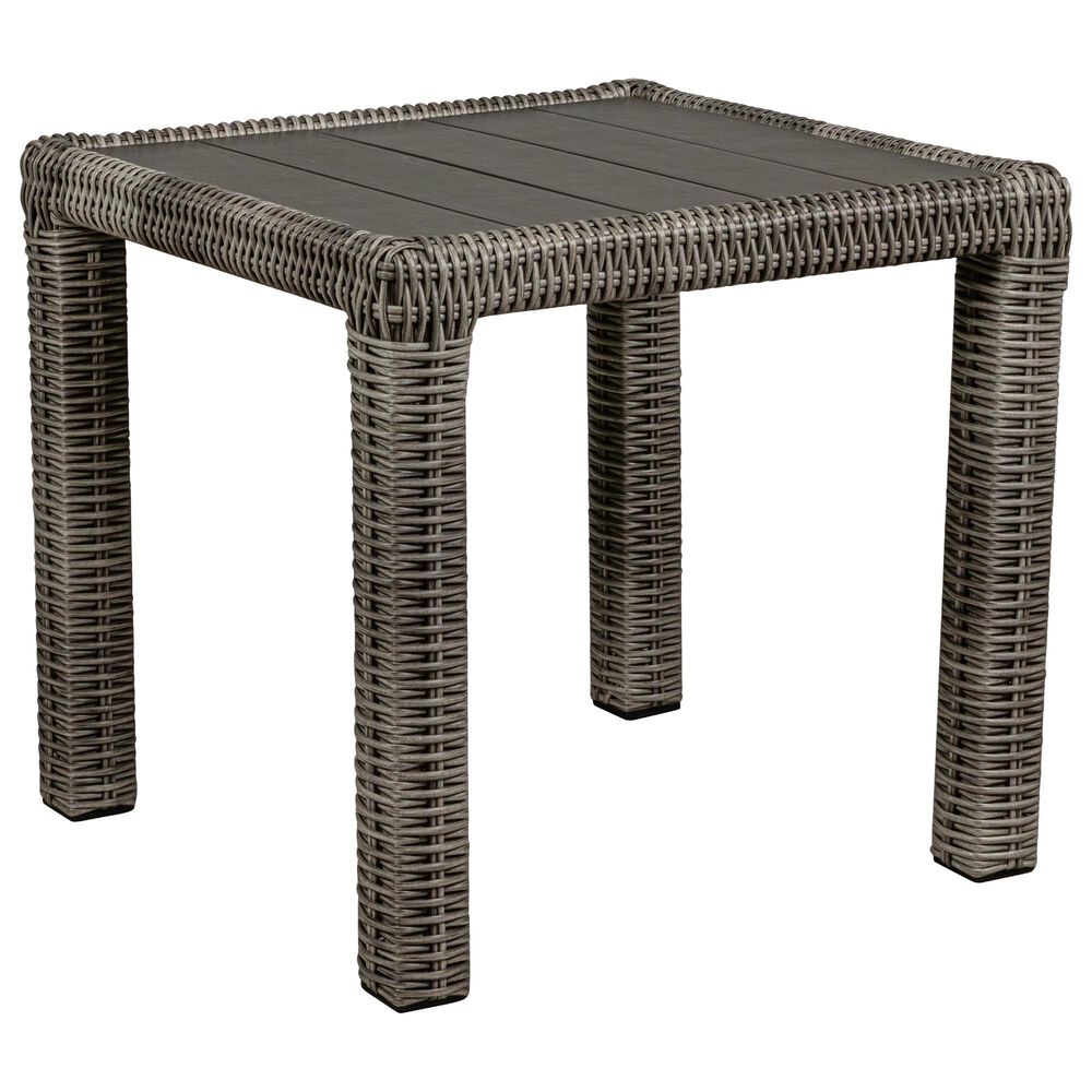 South Sea Rattan Timberline Patio End Table in Platinum, , large