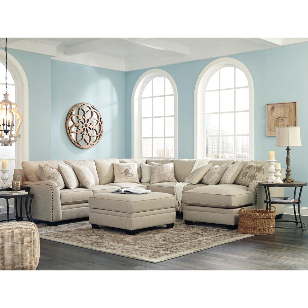 Ashley Luxora Storage Ottoman in Bisque, , large