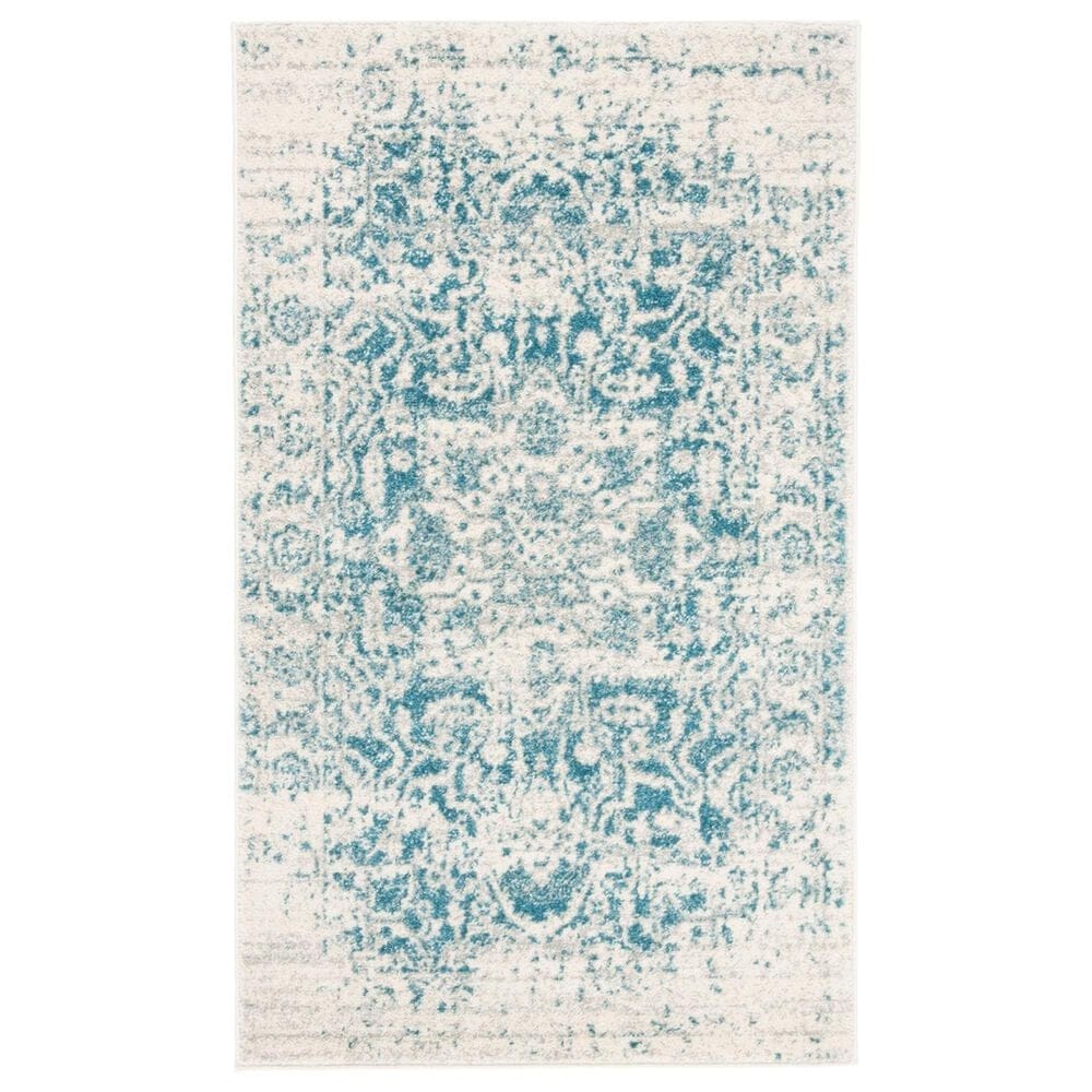 Safavieh Madison MAD603J 2"3" x 4" Teal and Ivory Scatter Rug, , large
