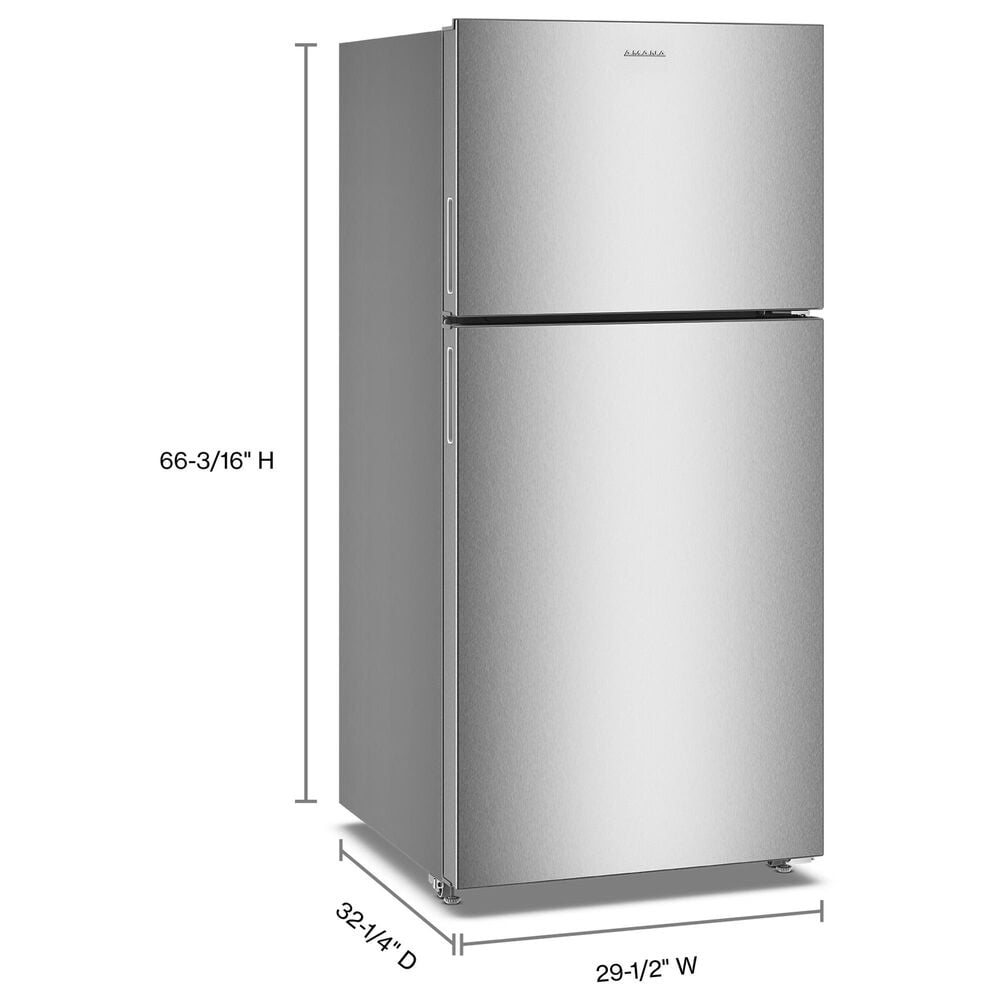 Amana 19 Cu. Ft. Wide Top-Freezer Refrigerator in Fingerprint-Resistant Stainless, , large