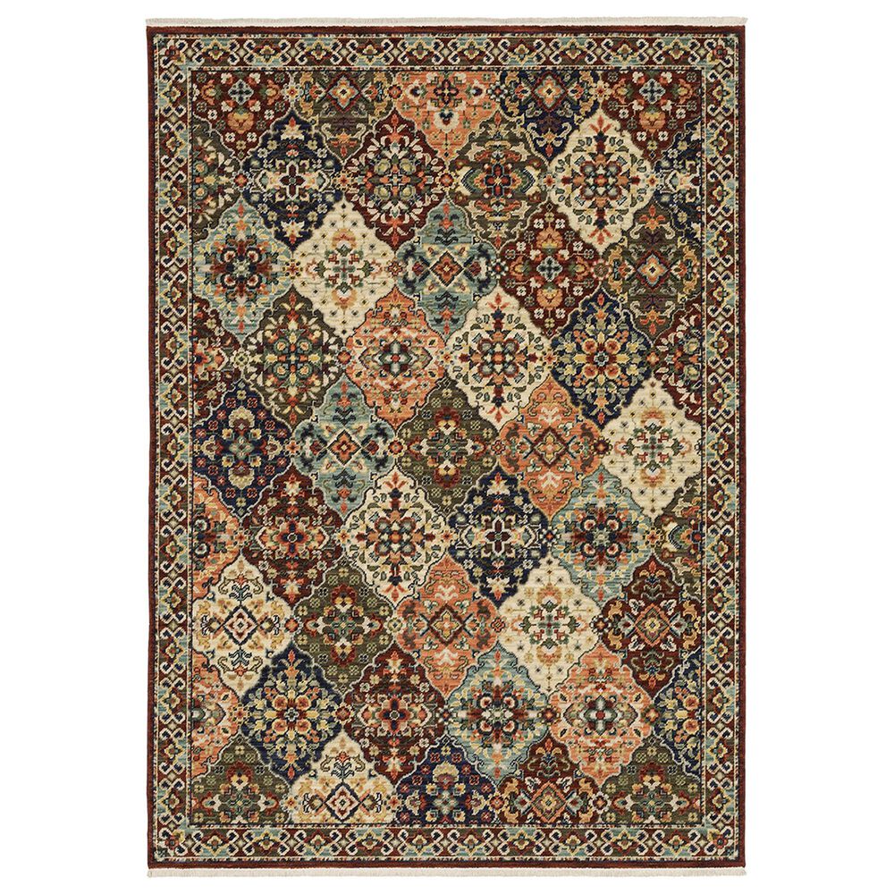 Oriental Weavers Lilihan Floral Trefoil 7"10" x 10"10" Red Area Rug, , large