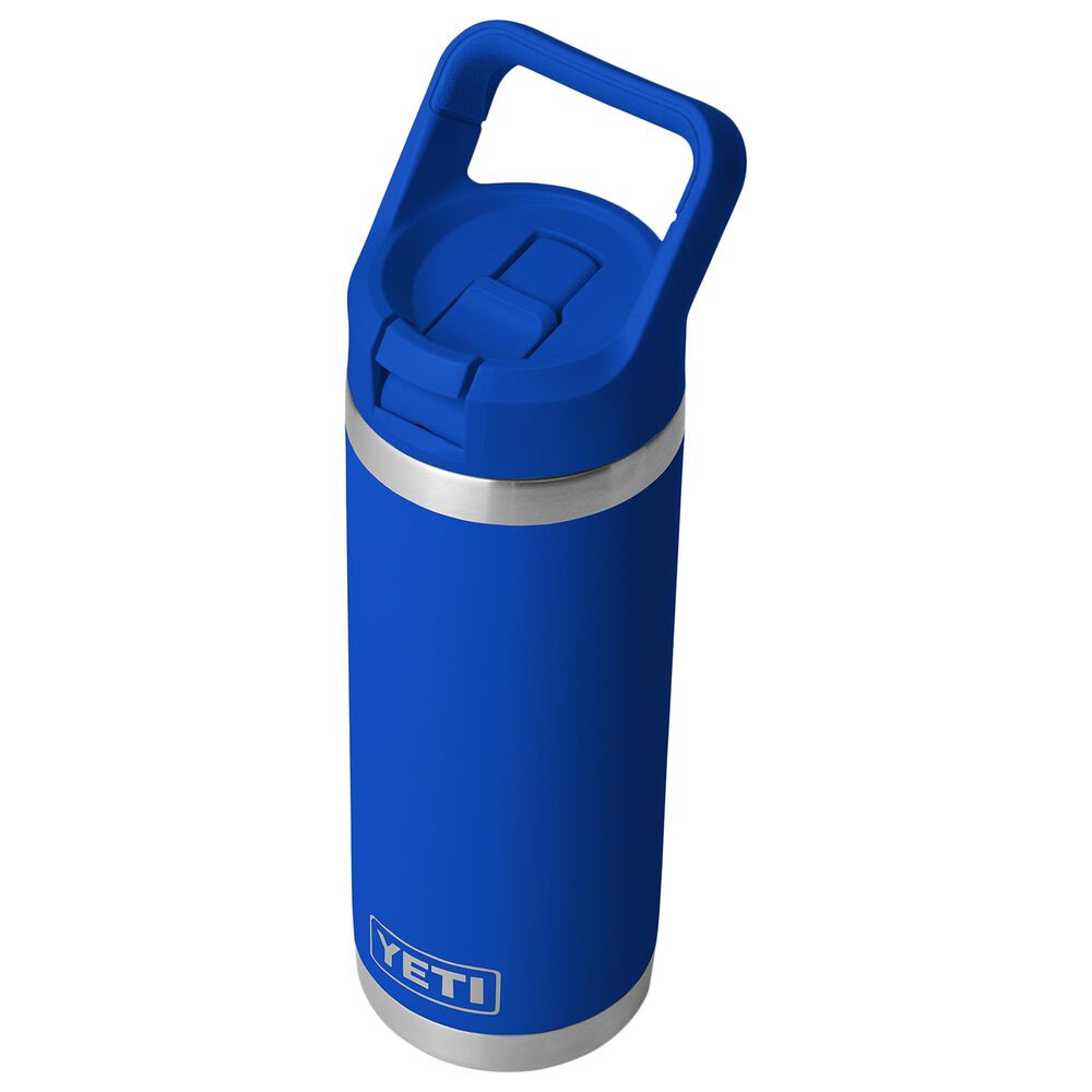 YETI Rambler 18 Oz Water Bottle with Straw Cap in Royal Blue, , large