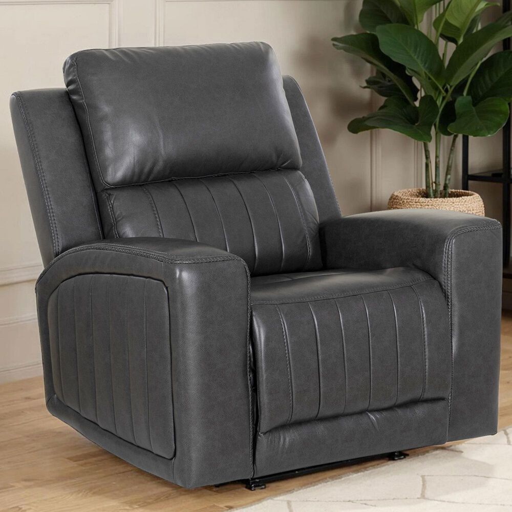Linon Home Decor Izaiah Power Glider Recliner in Grey, , large
