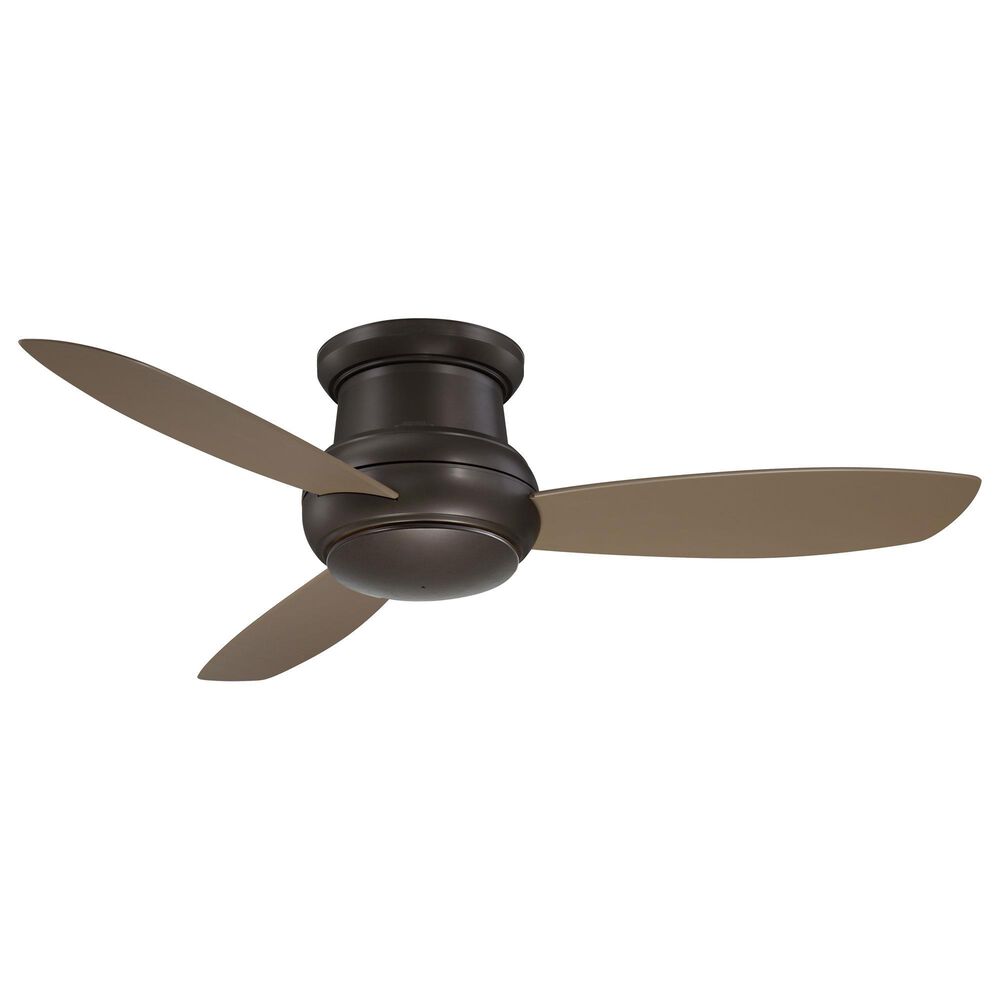 Minka-Aire Concept II Wet 52" Indoor/Outdoor LED Flush Mount Ceiling Fan in Oil Rubbed Bronze, , large
