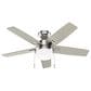 Hunter Anisten 44" Indoor Ceiling Fan with LED Light in Brushed Nickel, , large