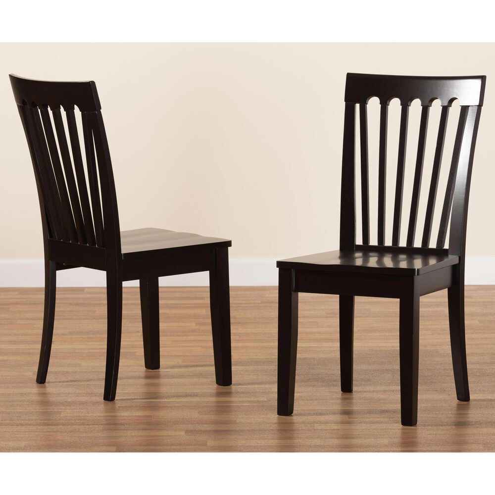 Baxton Studio Dining Chair in Dark Brown (Set of 2) Nebraska