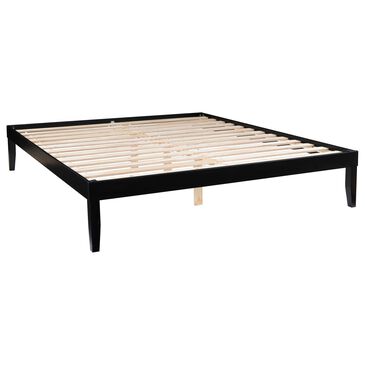 Linden Boulevard Polly King Platform Bed without Headboard in Black, , large