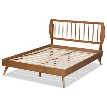 Baxton Studio Emiko Full Platform Bed in Walnut Brown, , large