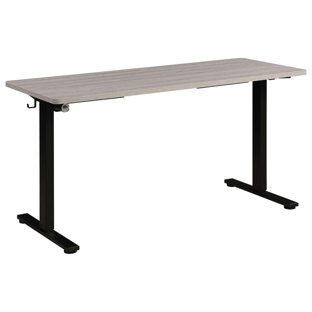 OSP Home Primo 60&quot; Electric Sit Stand Desk in Black and Light Gray, , large