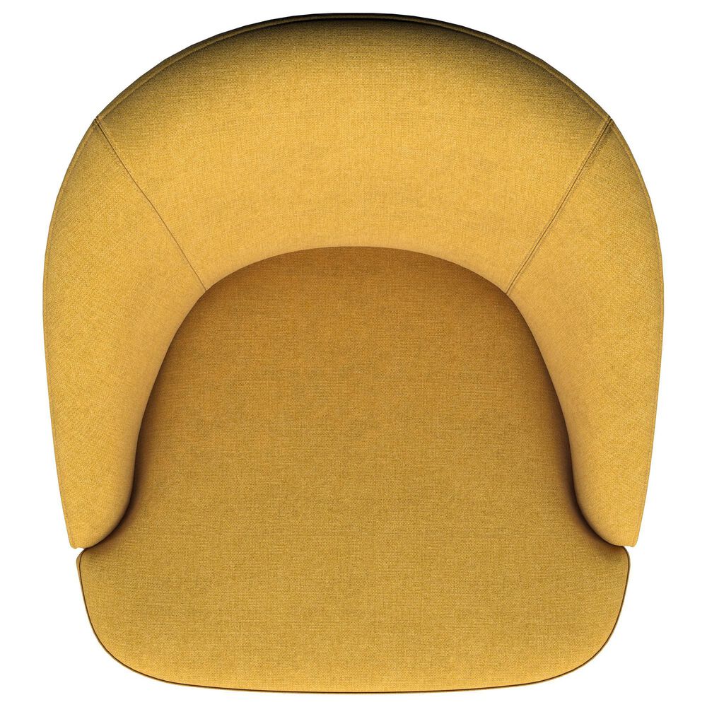 Coaster Leon Swivel Chair in Mustard Yellow, , large
