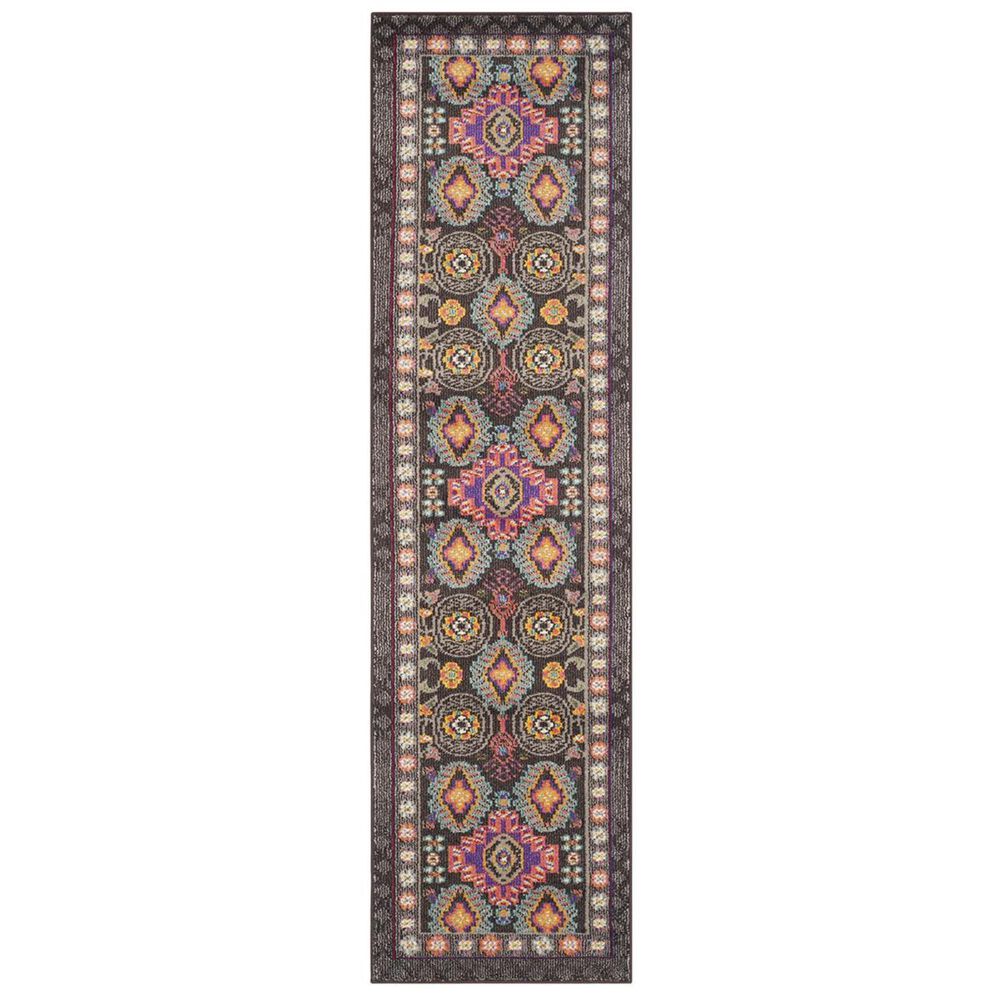 Safavieh Monaco MNC240B-214 2&#39;2&quot; x 14&#39; Brown/Multi Area Rug, , large