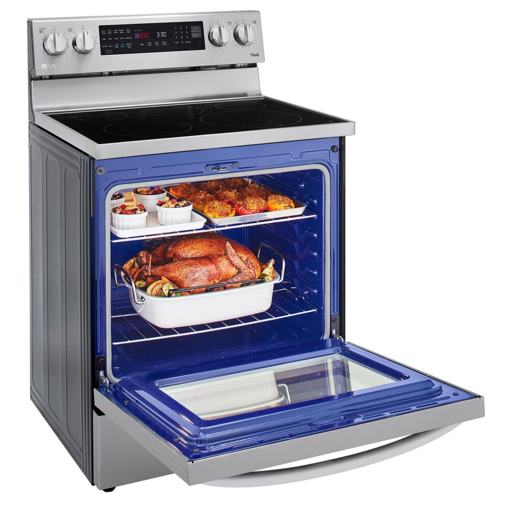 LG 6.3 Cu. Ft. Smart Wi-Fi Enabled True Convection InstaView Electric Range with Air Fry in Stainless Steel, , large