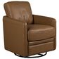 Italiano Furniture Turner Leather Swivel Glider in Camel, , large