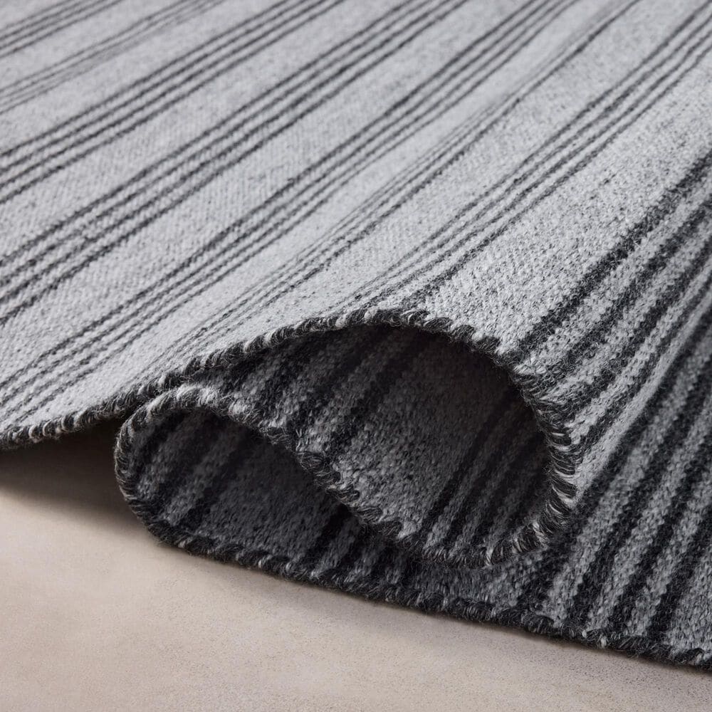 Magnolia Home Charlie Dove and Charcoal 5&#39; x 7&#39;6&quot; Indoor/Outdoor Area Rug, , large