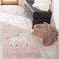 Safavieh Carousel CRK163 2"3" x 10" Pink and Ivory Kids Runner, , large