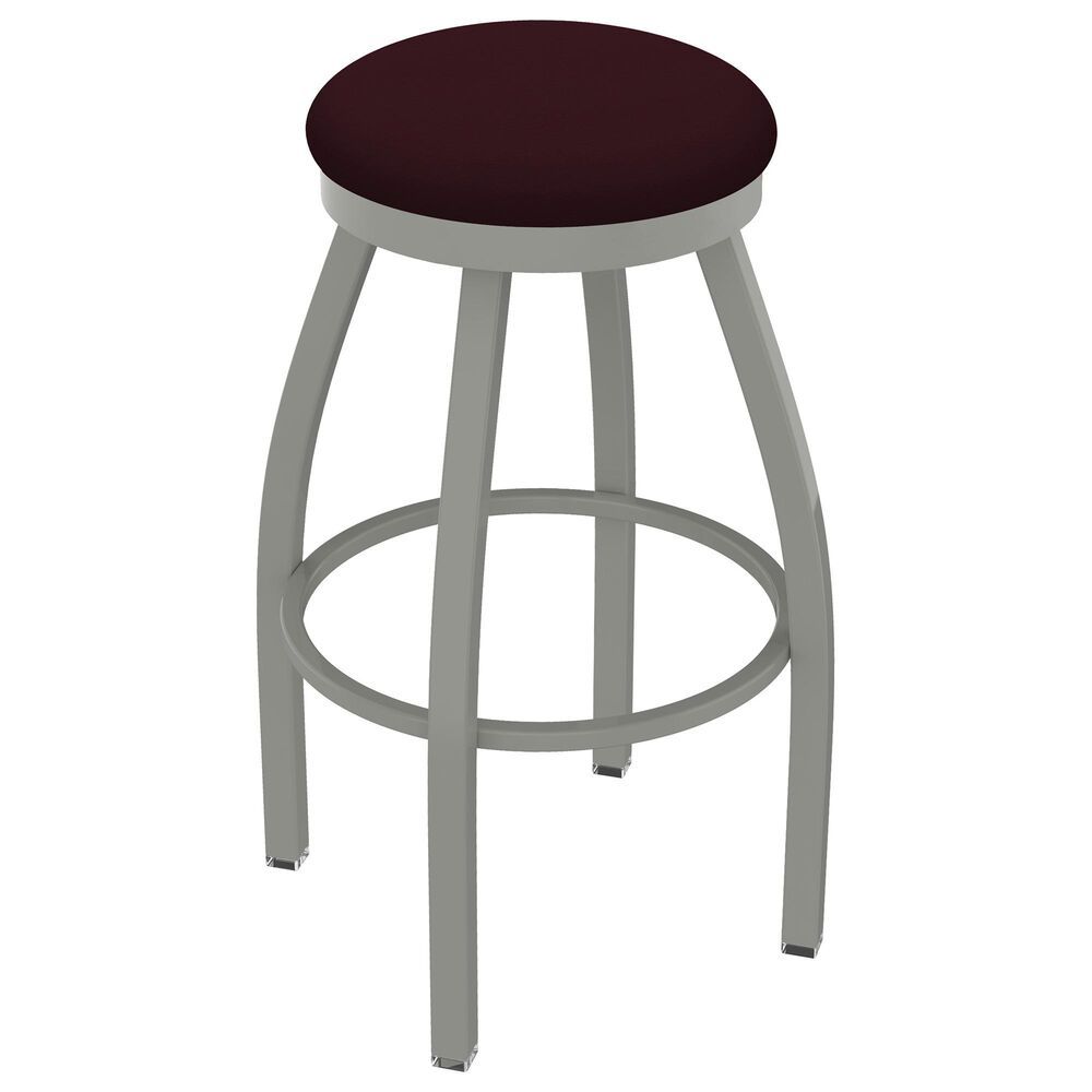 Holland Bar Stool 802 Misha 25" Swivel Counter Stool with Anodized Nickel and Canter Bordeaux Seat, , large