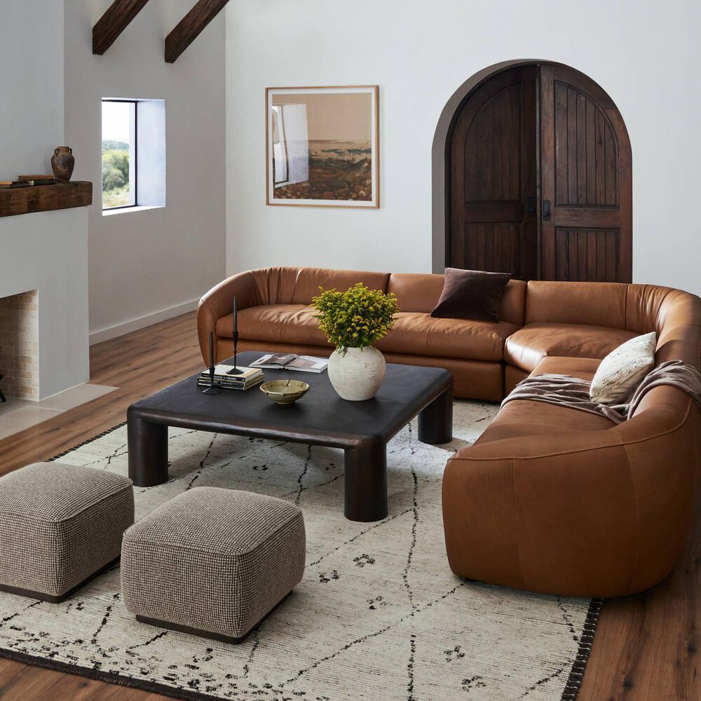Four Hands Saldana 5PC Sectional-Lorento Cognac, , large