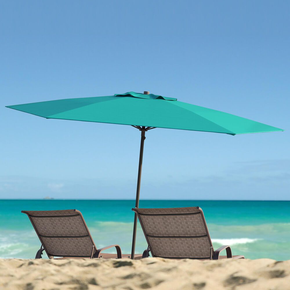 CorLiving 7.5' UV & Wind Resistant Umbrella in Turquoise Blue, , large