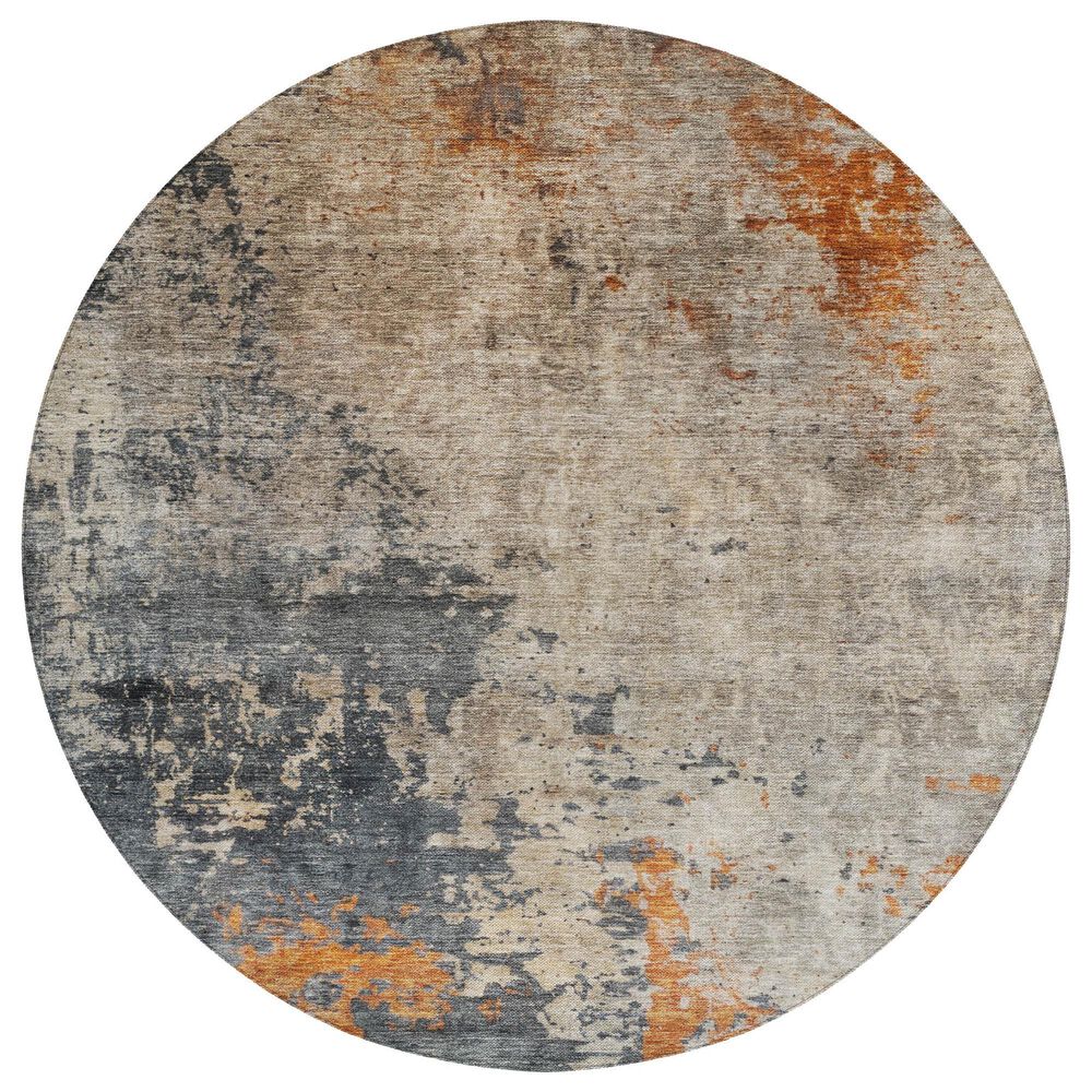 Dalyn Rug Company Nouveau NV20 8" Round Khaki Indoor/Outdoor Area Rug, , large