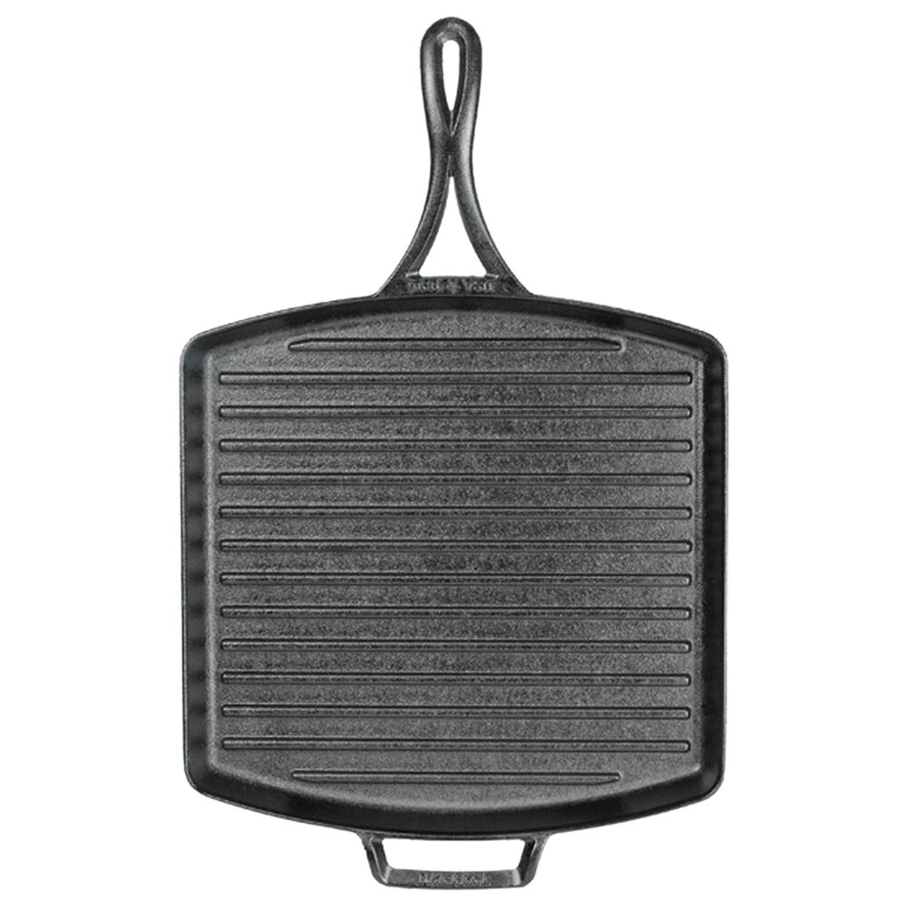 Lodge Blacklock 12&quot; Square Triple Seasoned Cast Iron Grill Pan in Black, , large