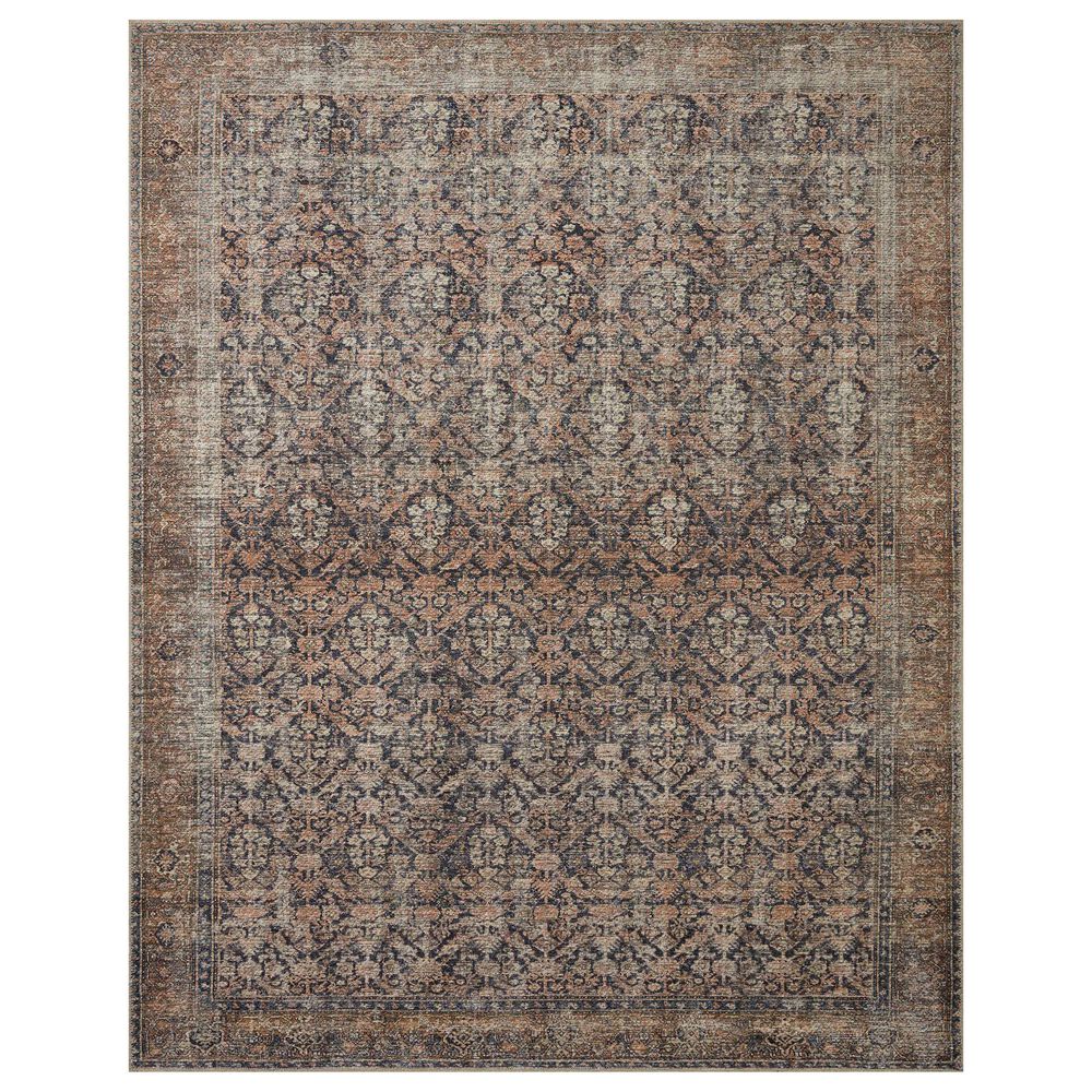 Amber Lewis x Loloi Billie 7"6" x 9"6" Ink and Salmon Area Rug, , large